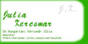 julia kercsmar business card