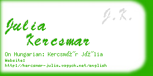 julia kercsmar business card